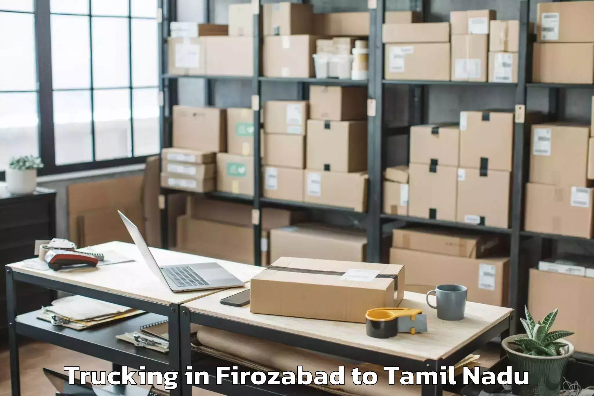 Expert Firozabad to Chennai Port Trucking